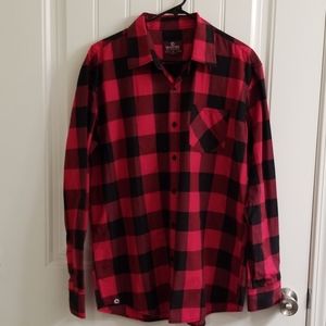 Men's academiks red plaid shirt